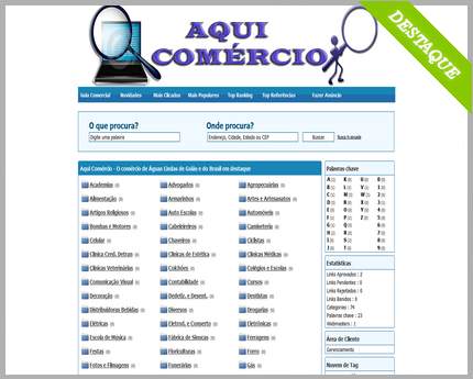 Cria&ccedil;&atilde;o de site Aqui Comércio